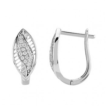 Boucles d'oreilles en argent, zircon, SI40-26